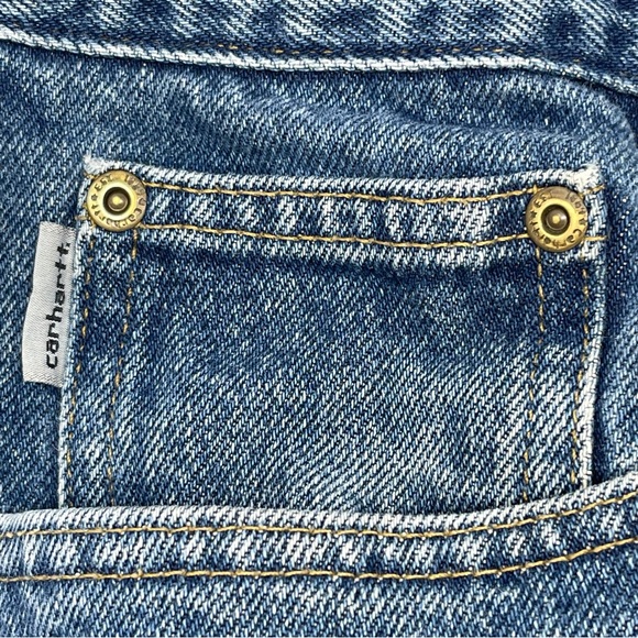 Carhartt Men’s Jeans Relaxed Fit Medium Wash Blue 100% Cotton size 38 X 29” - Picture 7 of 10